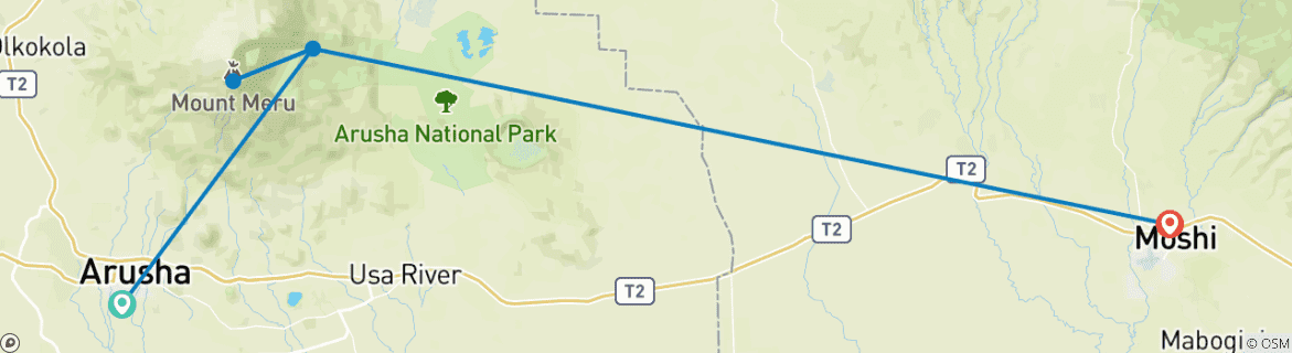 Image d'une carte montrant l'itinéraire du circuit