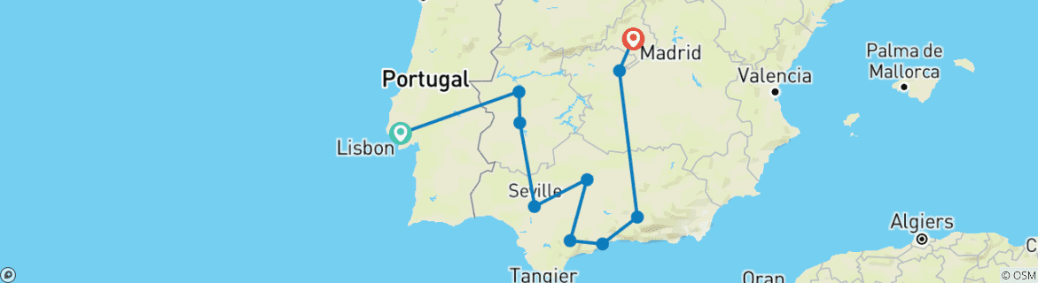 Imagen de un mapa que muestra la ruta del circuito