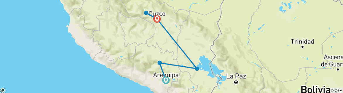 Imagen de un mapa que muestra la ruta del circuito