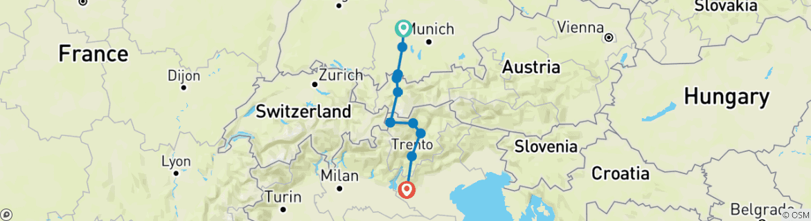 Imagen de un mapa que muestra la ruta del circuito