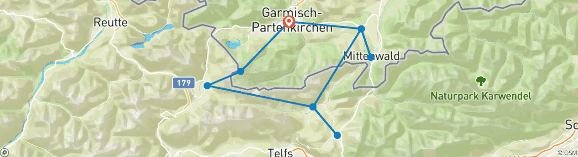 Imagen de un mapa que muestra la ruta del circuito