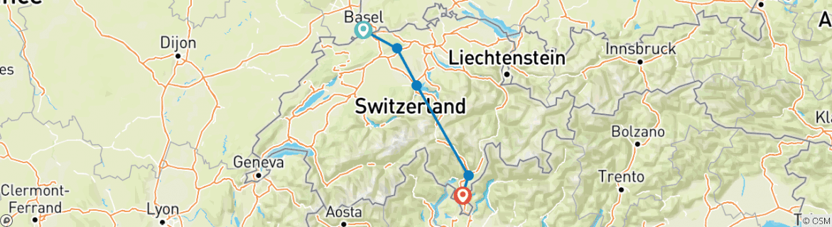 Imagen de un mapa que muestra la ruta del circuito