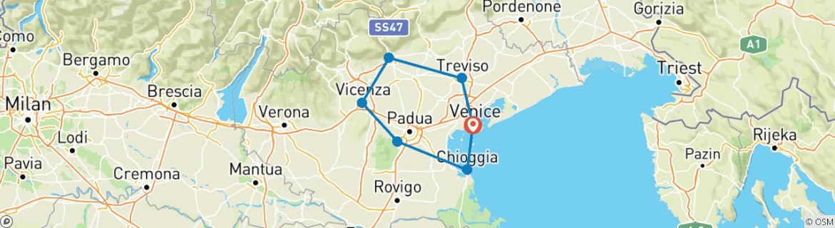 Imagen de un mapa que muestra la ruta del circuito