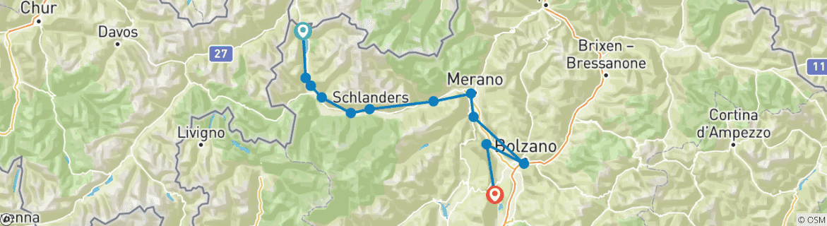 Imagen de un mapa que muestra la ruta del circuito