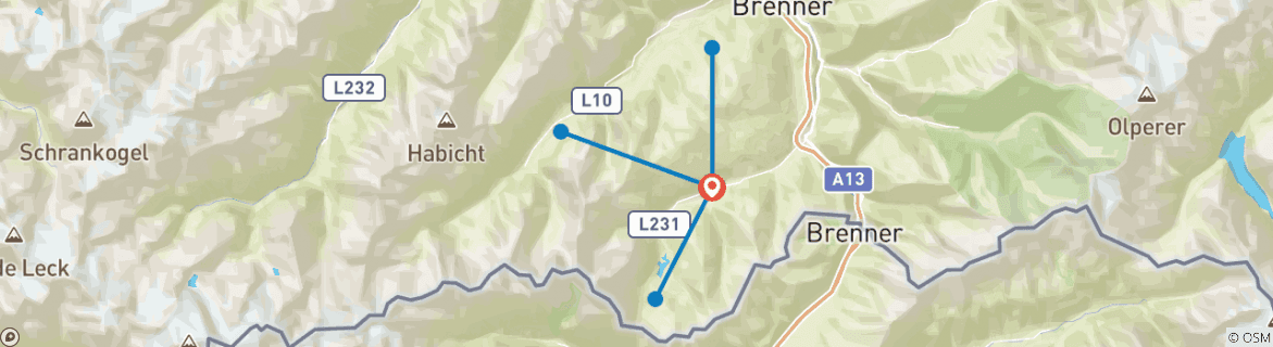 Image d'une carte montrant l'itinéraire du circuit