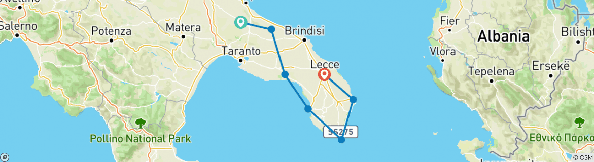 Imagen de un mapa que muestra la ruta del circuito