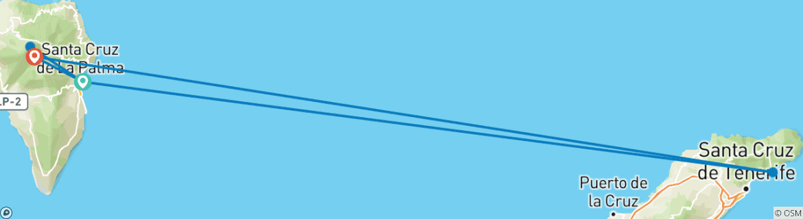 Image d'une carte montrant l'itinéraire du circuit
