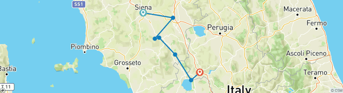 Imagen de un mapa que muestra la ruta del circuito