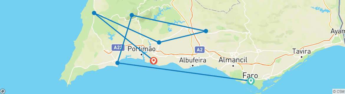 Imagen de un mapa que muestra la ruta del circuito