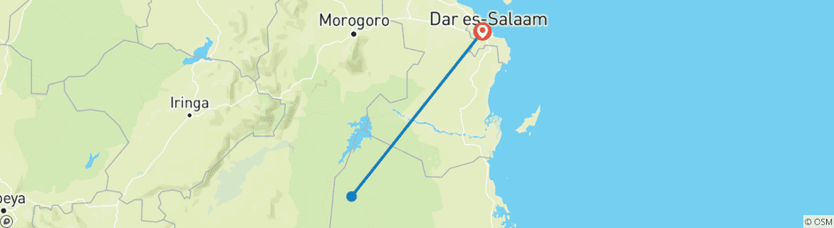 Image d'une carte montrant l'itinéraire du circuit