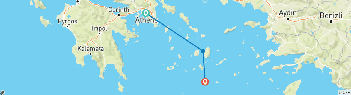 Image d'une carte montrant l'itinéraire du circuit