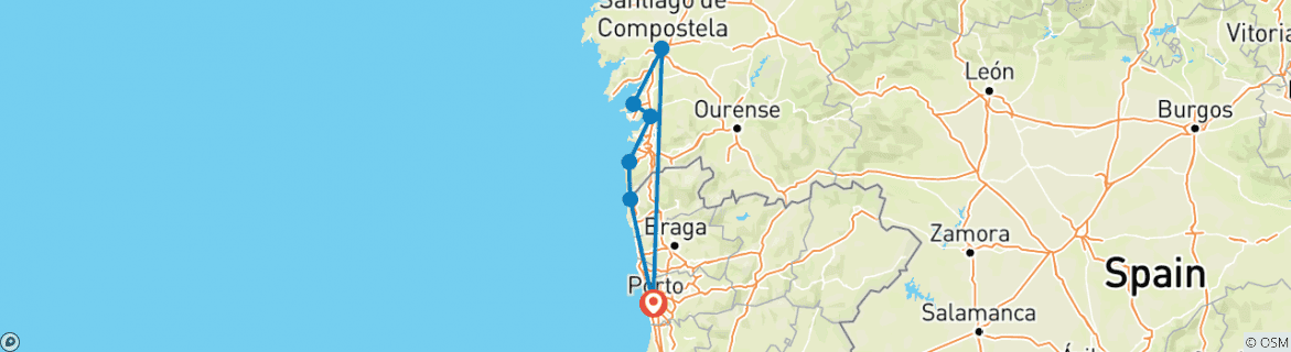 Imagen de un mapa que muestra la ruta del circuito