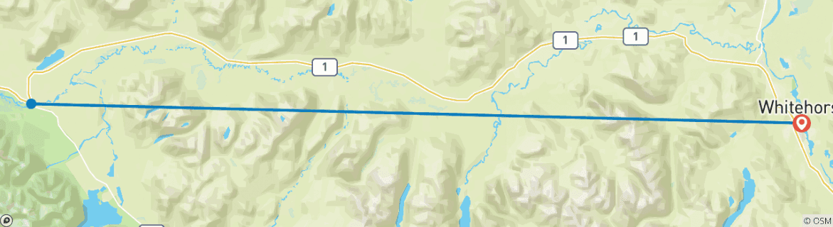 Image d'une carte montrant l'itinéraire du circuit
