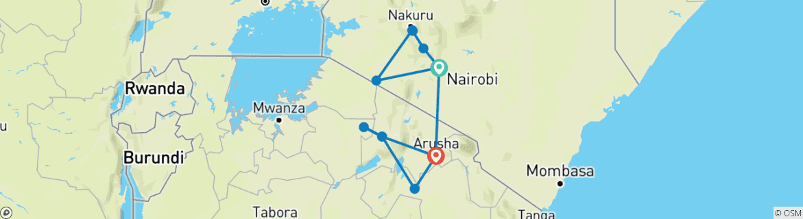 Imagen de un mapa que muestra la ruta del circuito