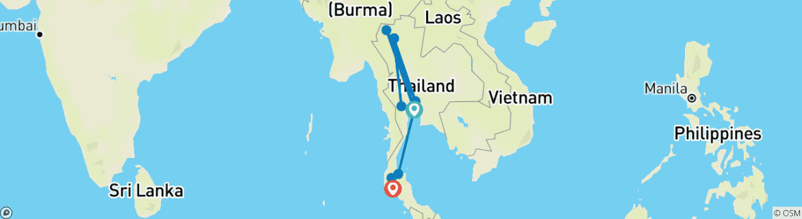 Carte du circuit Total Thaïlande
