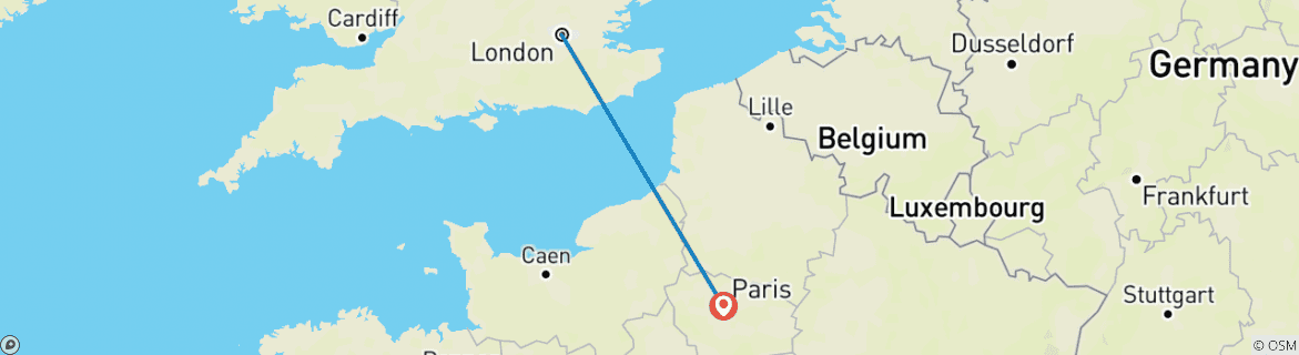 Karte mit der Reiseroute