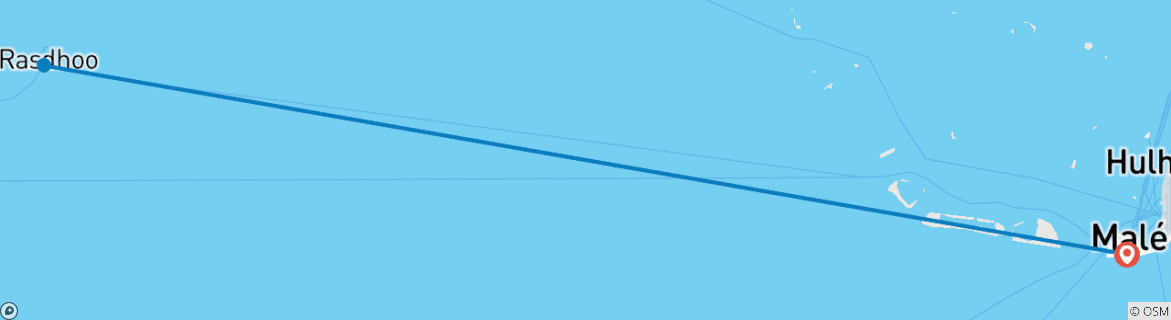 Karte mit der Reiseroute