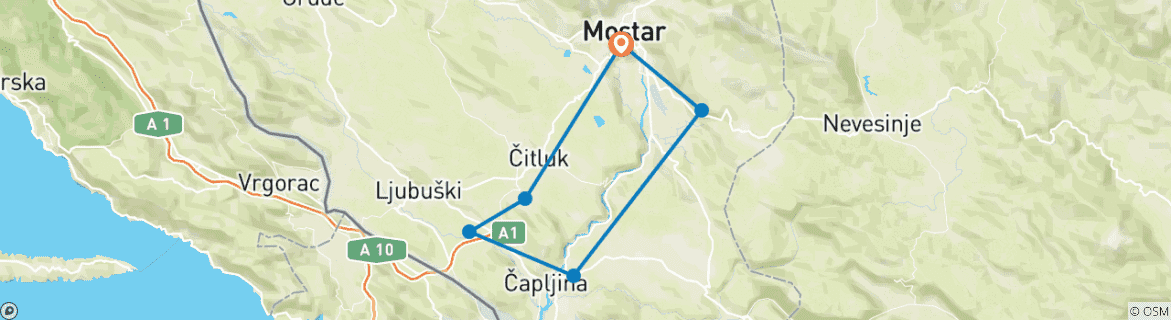 Imagen de un mapa que muestra la ruta del circuito