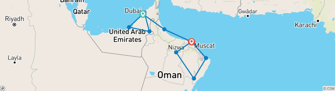 Imagen de un mapa que muestra la ruta del circuito