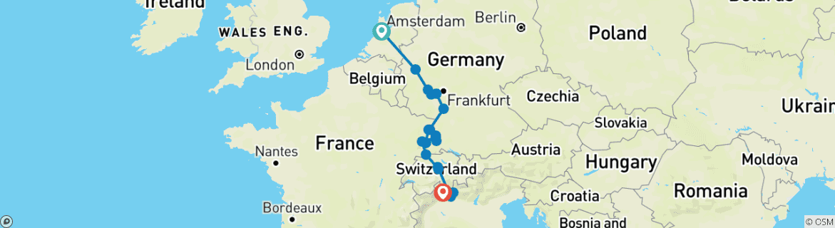 Imagen de un mapa que muestra la ruta del circuito