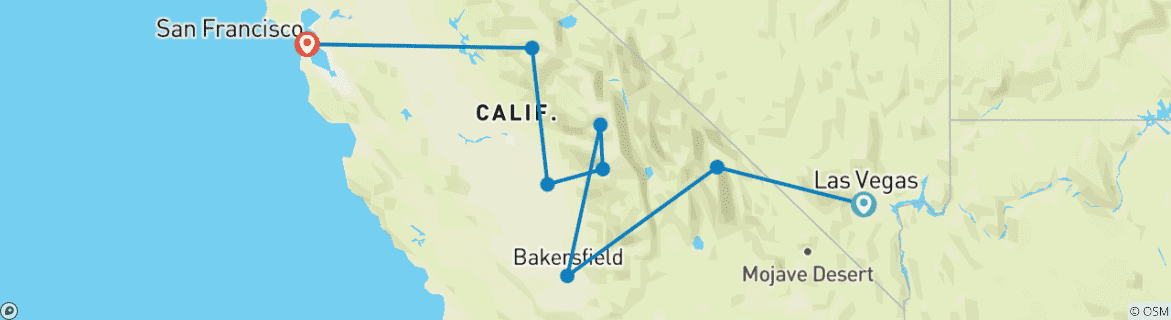 Imagen de un mapa que muestra la ruta del circuito