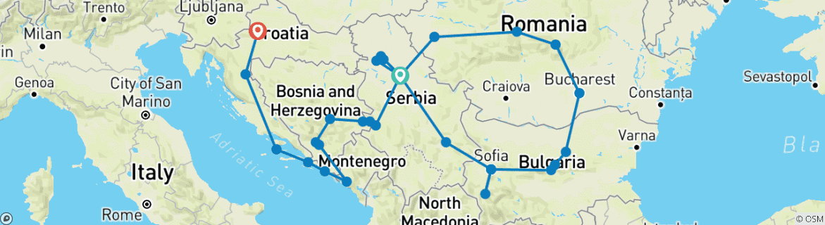 Imagen de un mapa que muestra la ruta del circuito