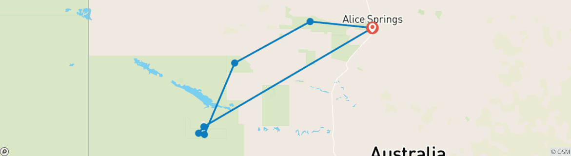 Image d'une carte montrant l'itinéraire du circuit