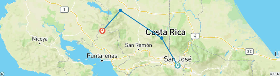 Imagen de un mapa que muestra la ruta del circuito