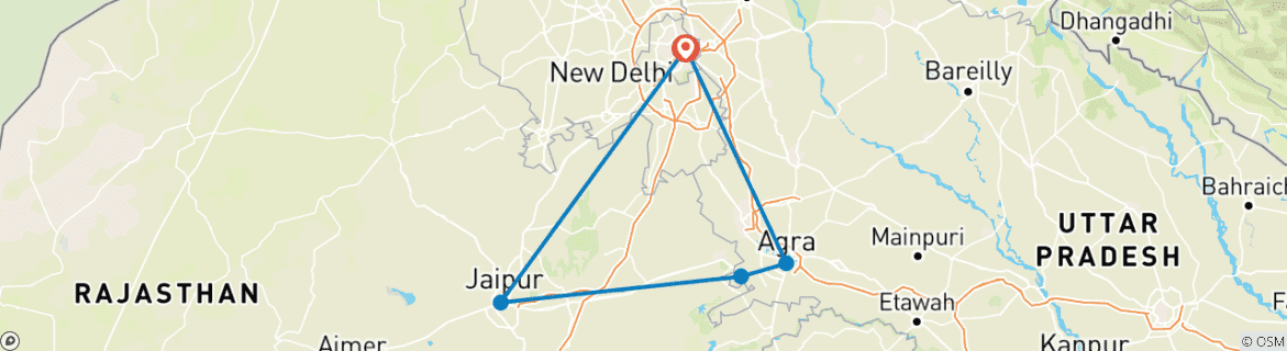 Imagen de un mapa que muestra la ruta del circuito