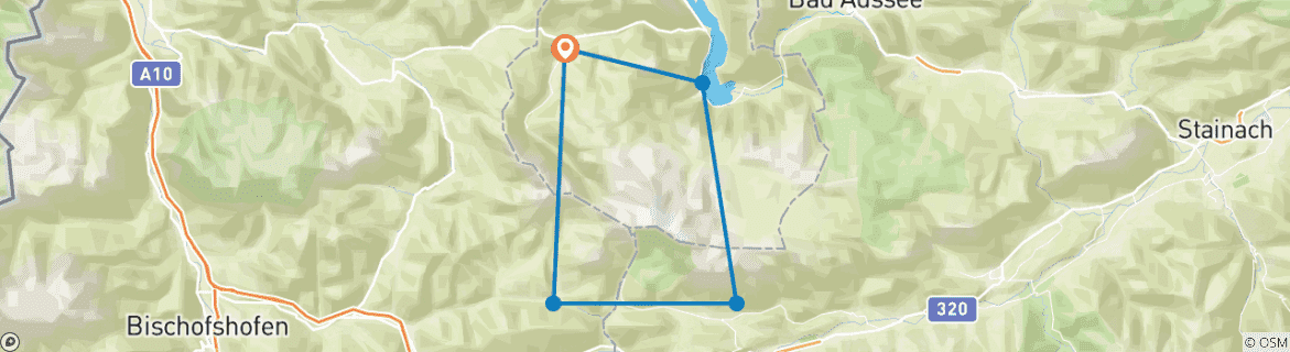 Image d'une carte montrant l'itinéraire du circuit