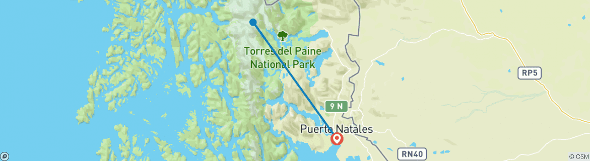 Image d'une carte montrant l'itinéraire du circuit