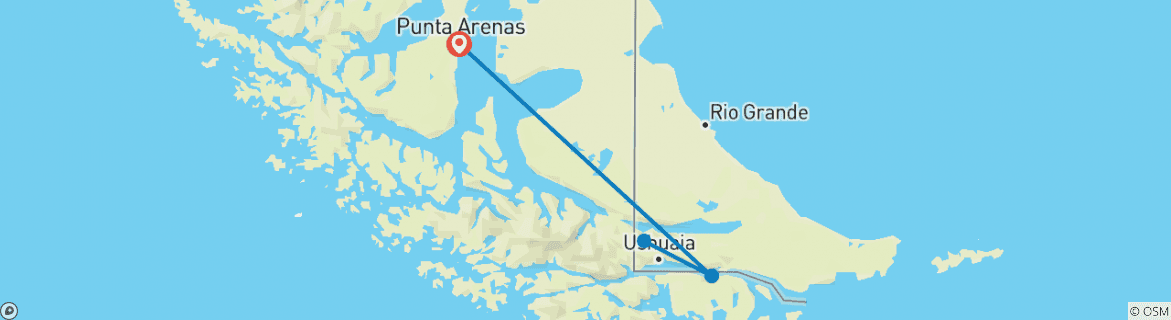 Image d'une carte montrant l'itinéraire du circuit