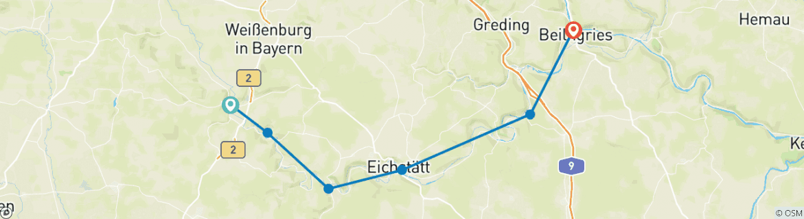 Imagen de un mapa que muestra la ruta del circuito