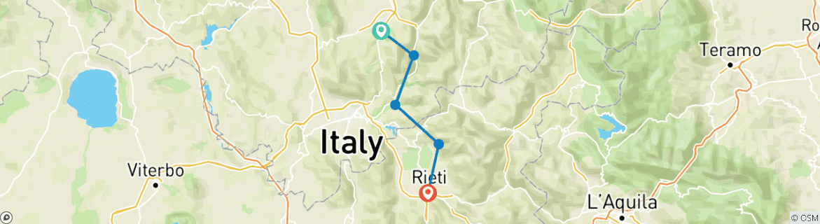 Karte mit der Reiseroute
