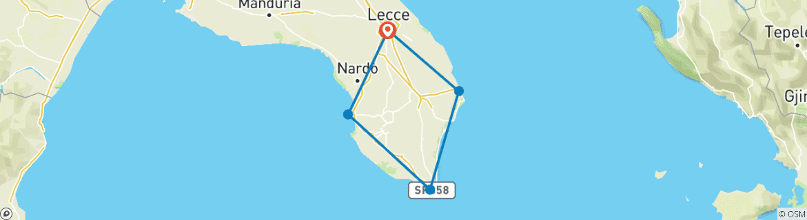 Imagen de un mapa que muestra la ruta del circuito