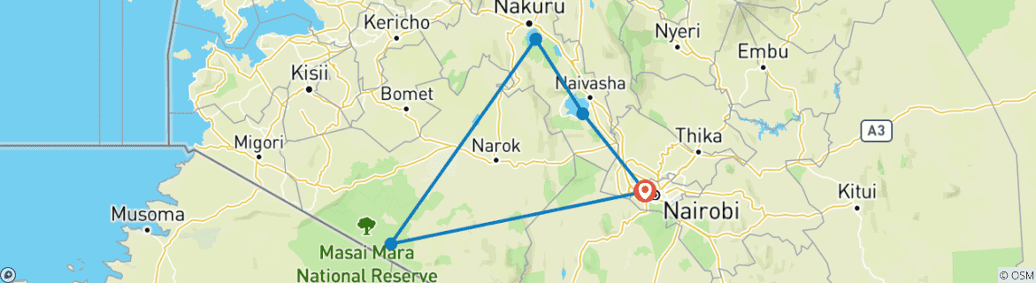 Imagen de un mapa que muestra la ruta del circuito