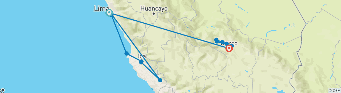 Imagen de un mapa que muestra la ruta del circuito