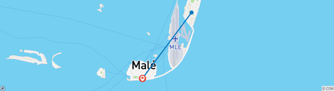 Karte mit der Reiseroute