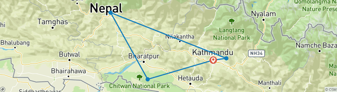 Imagen de un mapa que muestra la ruta del circuito