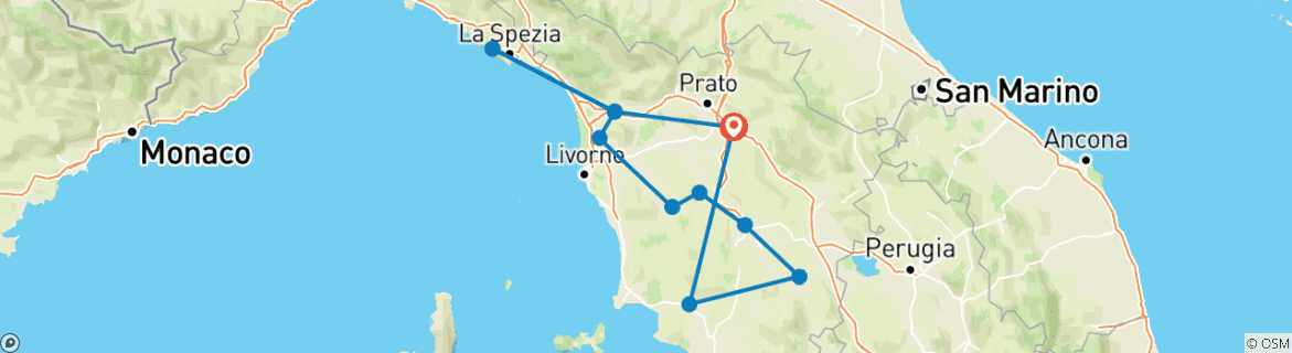 Imagen de un mapa que muestra la ruta del circuito