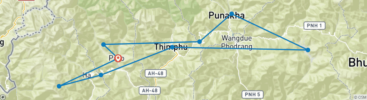 Imagen de un mapa que muestra la ruta del circuito