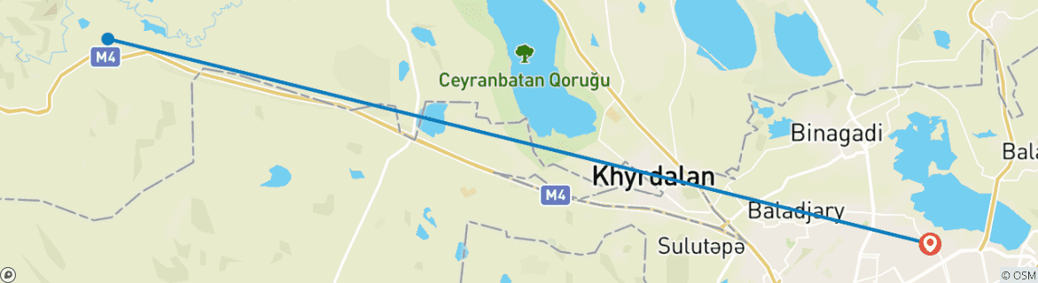 Image d'une carte montrant l'itinéraire du circuit