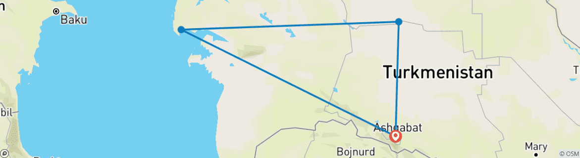 Imagen de un mapa que muestra la ruta del circuito