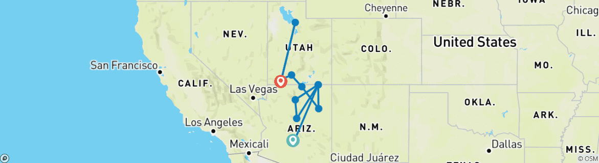Imagen de un mapa que muestra la ruta del circuito