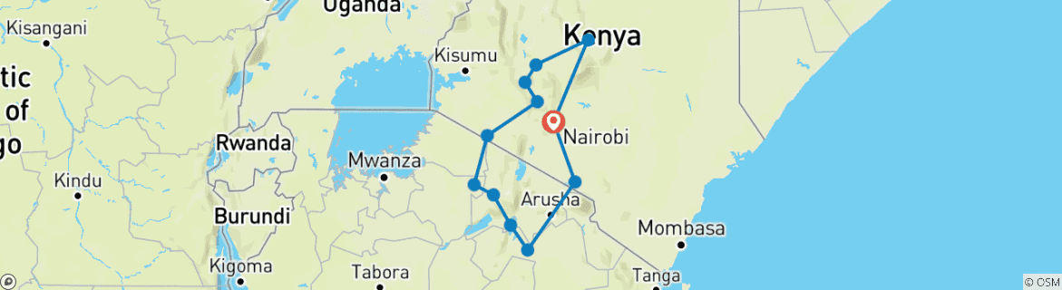 Imagen de un mapa que muestra la ruta del circuito