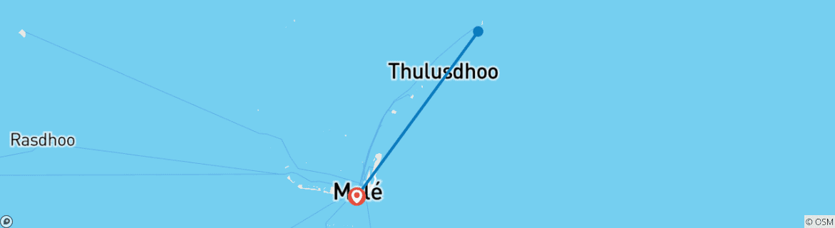 Karte mit der Reiseroute