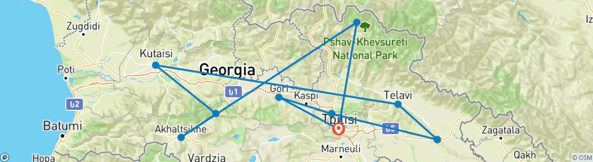 Imagen de un mapa que muestra la ruta del circuito