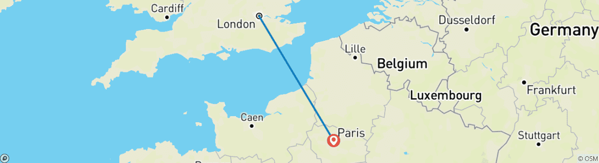 Image d'une carte montrant l'itinéraire du circuit