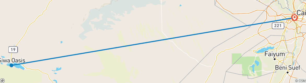 Foto van een kaart met de route van de rondreis