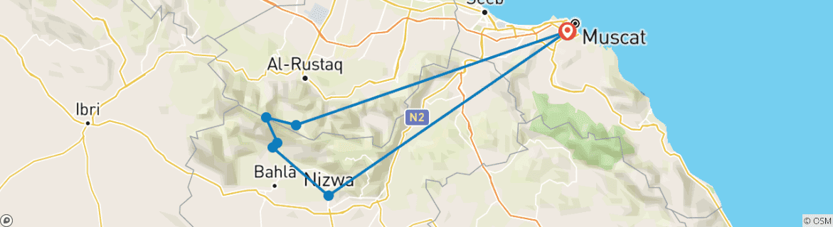 Imagen de un mapa que muestra la ruta del circuito